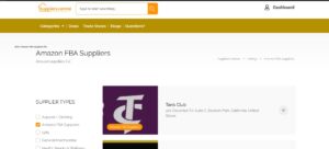 Amazon FBA suppliers list