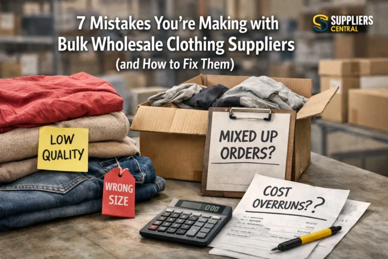 7 Mistakes You’re Making with Bulk Wholesale Clothing Suppliers (and How to Fix Them)