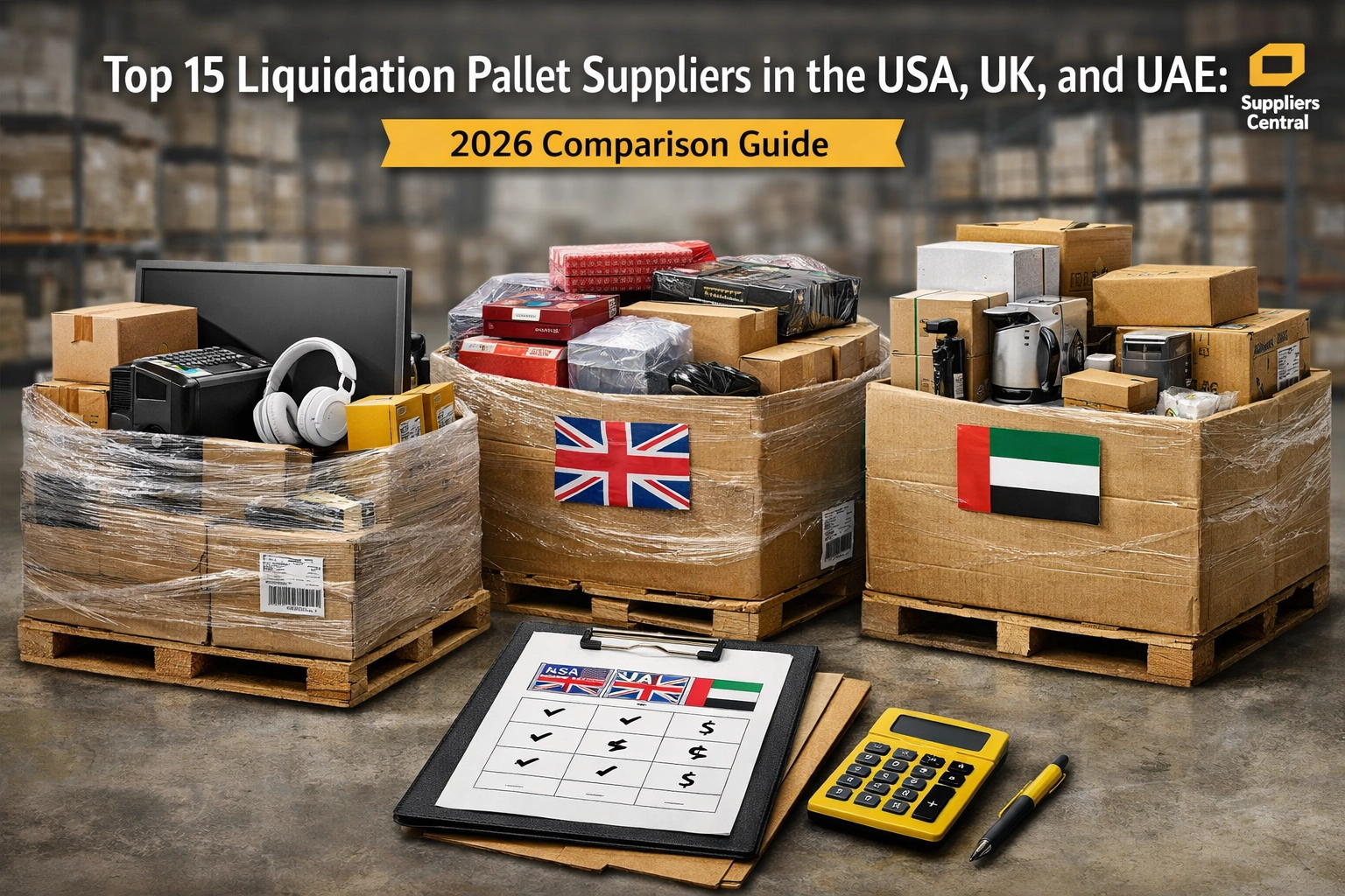 Top 15 Liquidation Pallet Suppliers in the USA, UK, and UAE: 2026 Comparison Guide